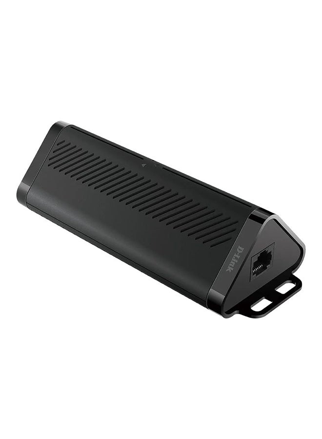 D-Link - DPE-302GE 2-Port Gigabit PoE Extender | Extends Power & Data for Security Cameras, Monitoring, & Telecommunication Systems | 100m Extension per Extender, Up to 500m with Daisy Chain | Matte Black Design with Air Vents & LED Indicators Black - Image 1