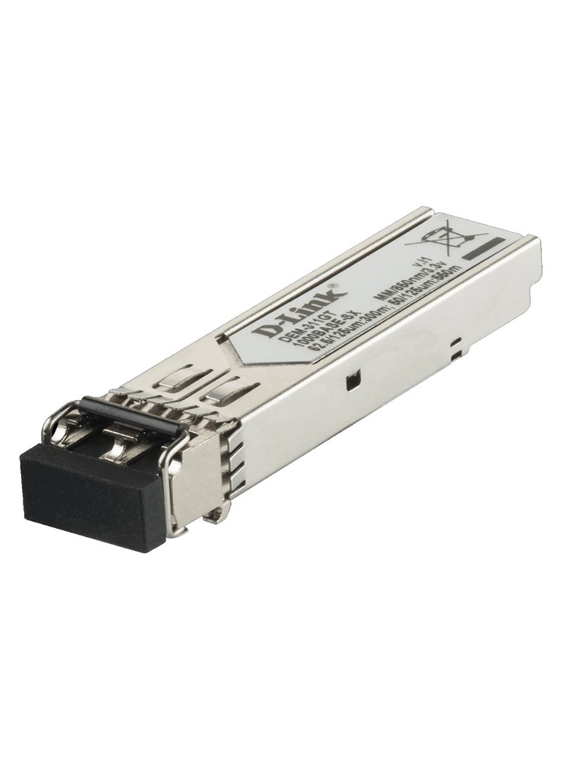 D-Link - DEM-311GT 1000BASE-SX Multi-Mode 550 M LC SFP Transceiver SILVER - Image 1