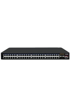 D-Link DGS-F1500-52MP 48 Port Gigabit PoE Managed Switch, Time Based PoE, Dynamic ARP Inspection, 10/100/1000BaseT PoE + 4 1G/10G SFP+ Ports Managed L3 Switch, 600W PoE Budget, Black | DGS-F1500-52MP BLACK 