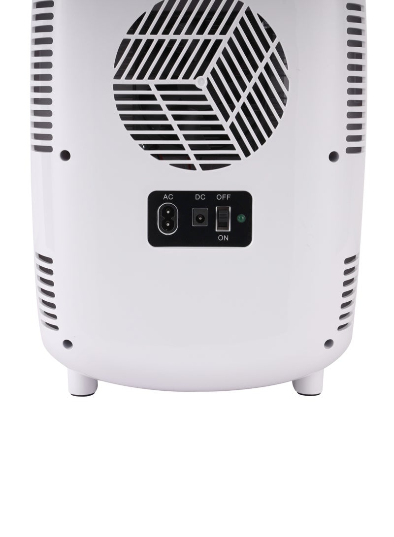 10 L Mini Refrigerator With 2000W Electric Barbecue Grill Set - 10 L Mini Refrigerator With Semiconductor Direct Cooling, AC/DC Working & Electric Barbecue Grill With Auto-Thermostat Control GRF63052+GBG9898 White & black