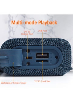 T&G TG-313 TWS Bluetooth V5.0 Wireless Mini Portable Stereo Bass Speaker with Strap Black  - Image 4