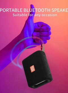 T&G TG-313 TWS Bluetooth V5.0 Wireless Mini Portable Stereo Bass Speaker with Strap Black  - Image 5