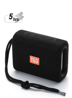 T&G TG-313 TWS Bluetooth V5.0 Wireless Mini Portable Stereo Bass Speaker with Strap Black  - Image 1