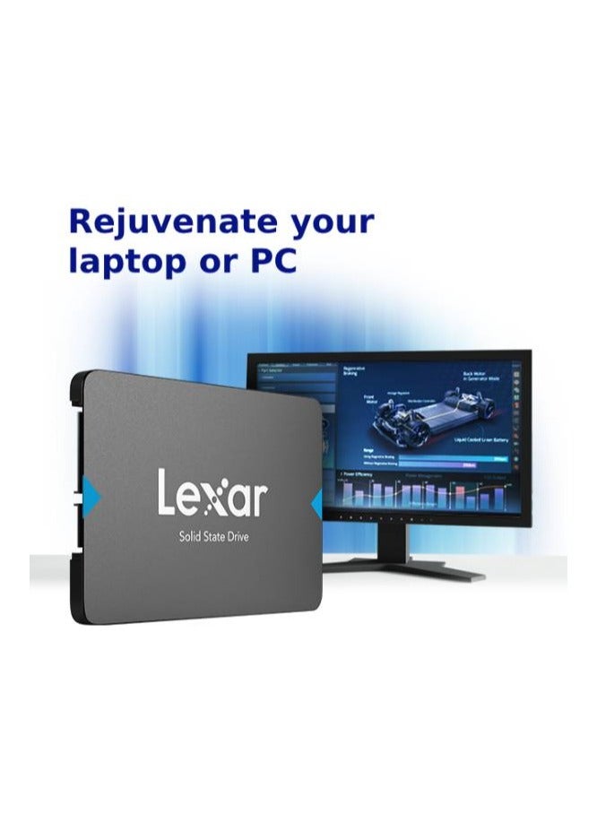 Lexar - Lexar 240GB NQ100 2.5” SATA (6Gb/s) Solid-State Drive, up to 550MB/s Read and 445 MB/s write 550 MB - Image 1