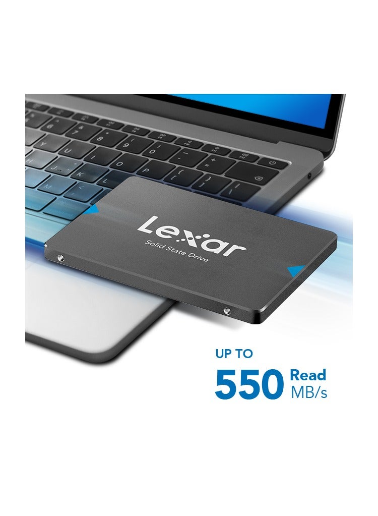 Lexar - Lexar 240GB NQ100 2.5” SATA (6Gb/s) Solid-State Drive, up to 550MB/s Read and 445 MB/s write 550 MB - Image 1
