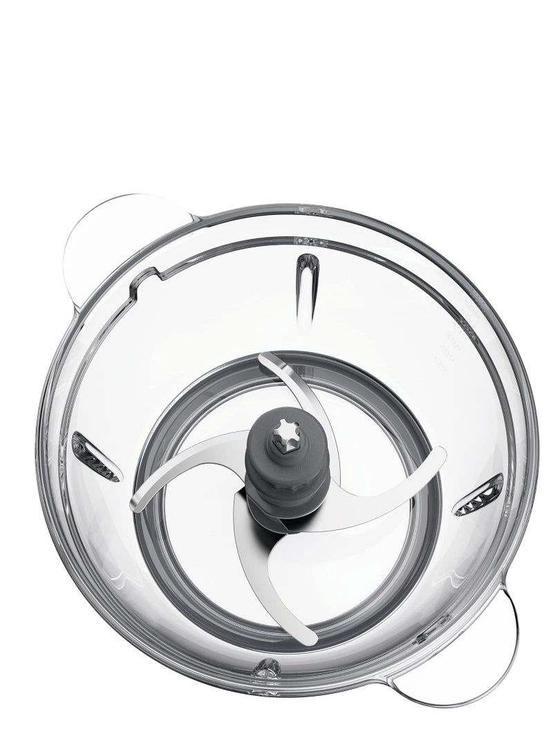KENWOOD - Glass Chopper Electric Food Chopper with 1.2L Glass Bowl (600ml working capacity), Dripper Pro, Quad Blade, Storage Lid, Dual Speed, Spatula, Ice Crush Function 500 W CHP62.400SI SILVER - Image 1