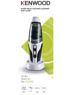 KENWOOD Wet & Dry Cordless Handheld Vacuum Cleaner with 14.8V Lithium-ion Battery, 500ml Dust Capacity, 120ml Liquid Capacity for Home, Office and Car 1000 W HVP19.000BW BLACK  - Image 2