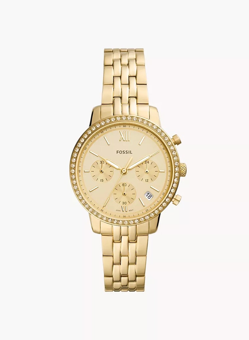 FOSSIL Women's Chronograph Round Shape Stainless Steel Wrist Watch ES5219 - 36 Mm  - Image 1