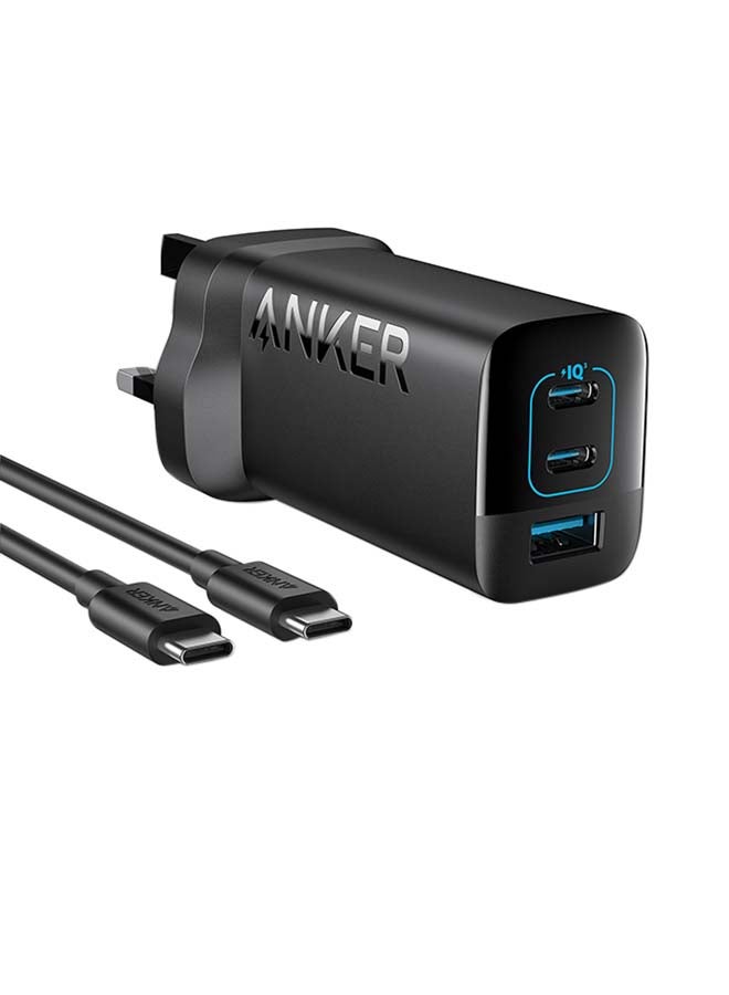 Anker 335 Charger 67W USB C Wall Charger, PIQ 3.0 Compact and Foldable Fast Charger Adapter, For Laptop, iPhone 16/15 Series, MacBook Pro, iPad, Samsung S25/S24, Pixel, and More (Cable Included) Black  - Image 1