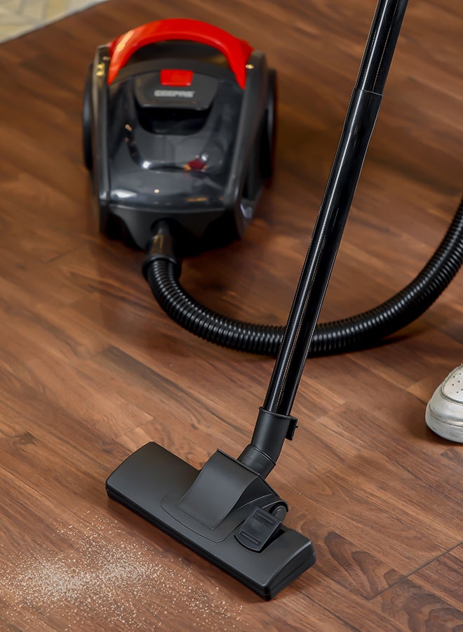 جيباس مكنسة كهربائية إعصارية بسعة كيس غبار 1.5 لتر، تصميم أقل ضوضاء، خرطوم مرن مع مقبض للتحكم في تدفق الهواء، مفتاح تشغيل/إيقاف الدواسة، وظيفة إعادة لف السلك تلقائيًا، نظام ترشيح هيبا - Image 3