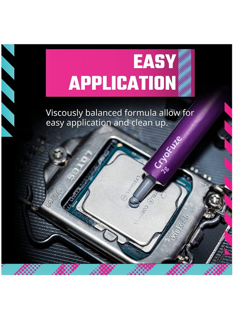 COOLER MASTER - CryoFuze Ultra-High Performance Thermal Paste, Nanoparticles, CPU/GPU Conductivity W/m.k= 14m, Non Corrosive, Temp -50°C up to 250°C for CPU and GPU Coolers CRYOFUZE  14W - Image 1