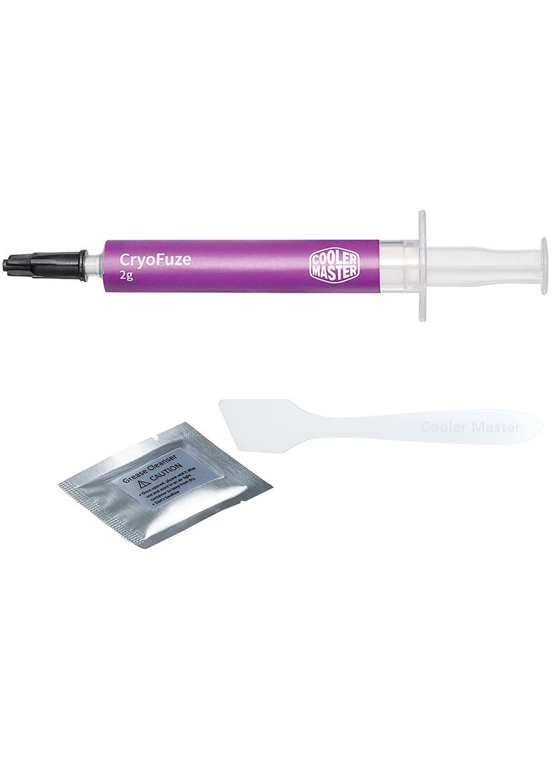 COOLER MASTER - CryoFuze Ultra-High Performance Thermal Paste, Nanoparticles, CPU/GPU Conductivity W/m.k= 14m, Non Corrosive, Temp -50°C up to 250°C for CPU and GPU Coolers CRYOFUZE  14W - Image 1