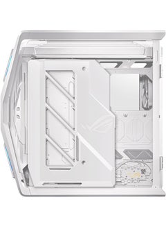 أسوس حافظة الكمبيوتر ROG Hyperion GR701 E-ATX، لوحات جانبية من الزجاج المقسى، مشعاع مزدوج يصل إلى 420 مم، مراوح 4*140 مم، حامل وحدة معالجة الرسومات المعدنية، تخزين المكونات، محور مروحة ARGB، شحن سريع 60 وات، 90DC00F3-B39000 أبيض  - Image 2
