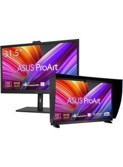 31.5 inch ProArt Display OLED PA32DC Professional Monitor, OLED 4K UHD Display, 0.1ms Resp Time, 10 bit Colors, HDR10 & DolbyVision, 3Wx 2 Black