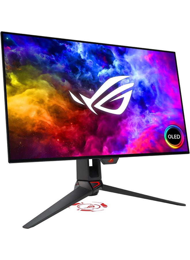ASUS - 27 inch ROG Swift OLED PG27AQDM Gaming Monitor, QHD 240Hz OLED Display, 0.03ms Response Time, 10 bit Colors, FreeSync Premium & G-SYNC , 2xHDMI V2, 1x DP 1.4, 2x USB 3.2 Gen 1 | 90LM08Q0-B01A70 Black - Image 1