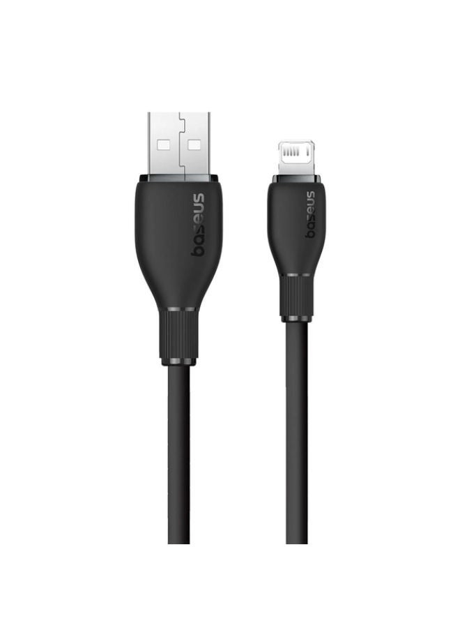 Baseus Pudding Series Fast Charging Cable USB to iP 2.4A 2m Cluster Black  - Image 4