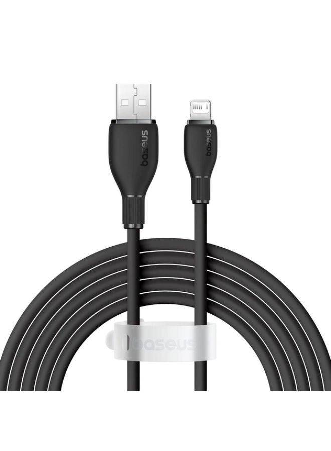 Baseus Pudding Series Fast Charging Cable USB to iP 2.4A 2m Cluster Black  - Image 1