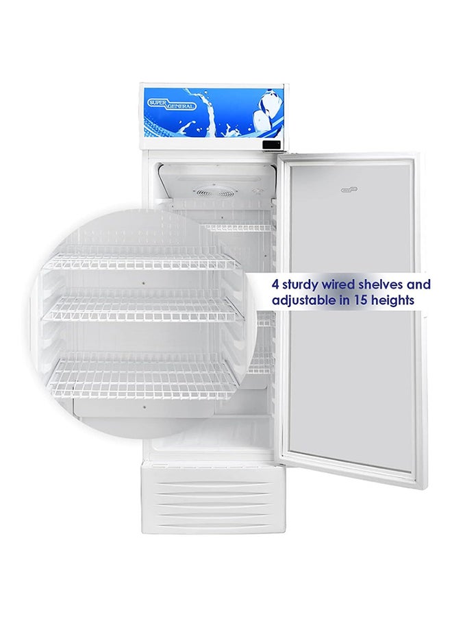 SUPER GENERAL - Refrigerator Display With Single Glass Door 243L 257 kW KSGSC298 White - Image 1
