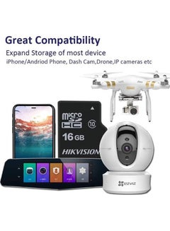 هيك فيجن بطاقات ذاكرة 16 جيجا بايت Microsdhc 92 ميجابت في الثانية | HS-TF-C1(STD)/16G/ZAZ01X00/OD 16 جيجابايت  - Image 3