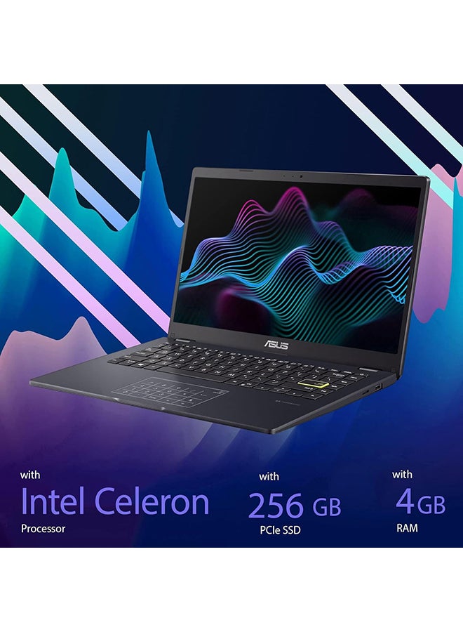 أسوس - كمبيوتر محمول E410MA-BV1920W بشاشة مقاس 14 بوصة، ومعالج Celeron N4020/ذاكرة وصول عشوائي سعة 4 جيجابايت/محرك أقراص SSD سعة 256 جيجابايت/بطاقة رسومات Intel UMA/نظام التشغيل Windows 11 Home - Image 1