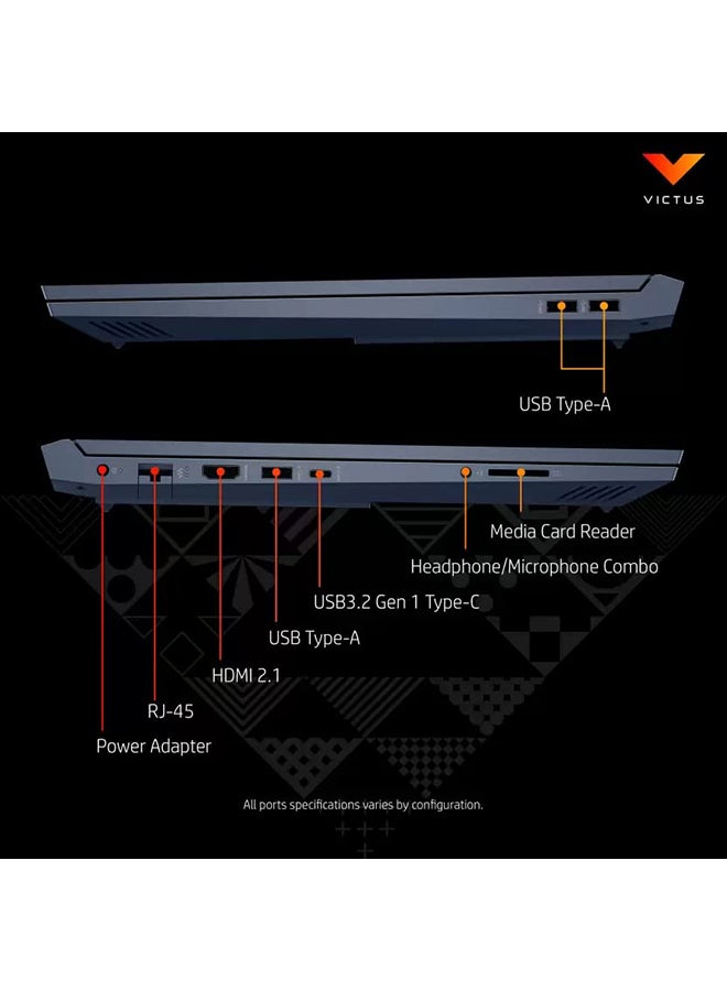 إتش بي كمبيوتر محمول Victus للألعاب بشاشة مقاس 15.6 بوصة ومعالج Core i5-12450H وذاكرة وصول عشوائي سعة 8 جيجابايت ومحرك أقراص SSD سعة 512 جيجابايت وبطاقة رسومات Nvidia Geforce RTX 3050 سعة 4 جيجابايت ونظام تشغيل Windows 11 Home  - Image 5