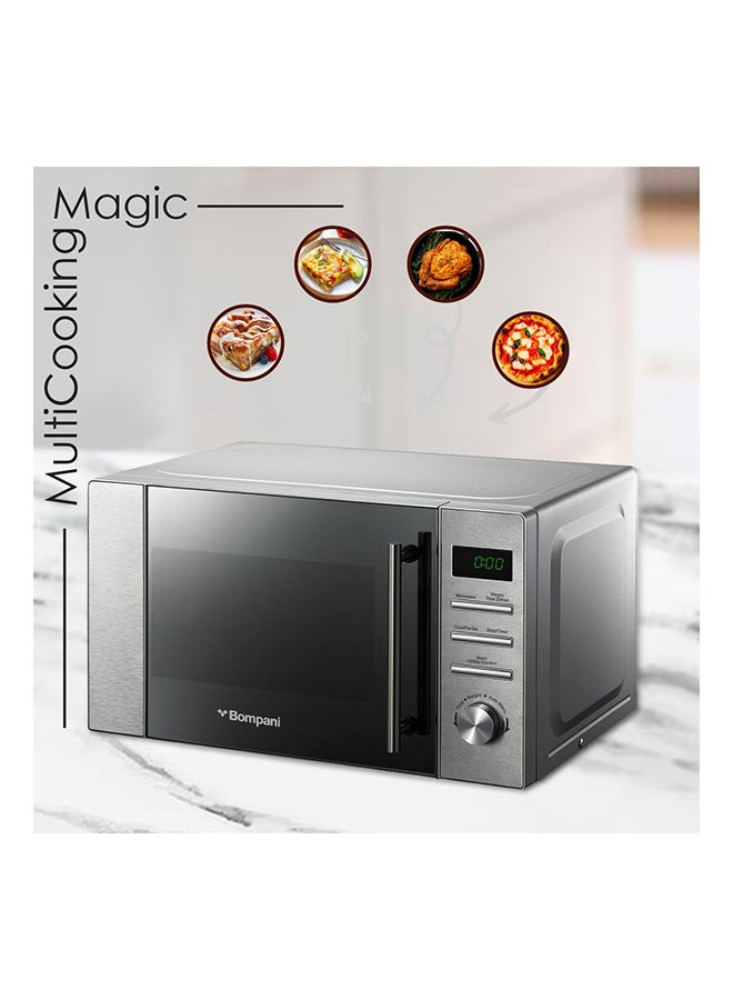 Bompani - Microwave Oven With Digital Control, 5 Power Levels, 8 Auto Menus, And 30S Quick Start - Defrost By Weight/Time, Led Display, Glass Turntable, Cooking Timer, And End Signal With One Year Warranty 20 L 1050 W BMO20DS Grey - Image 1