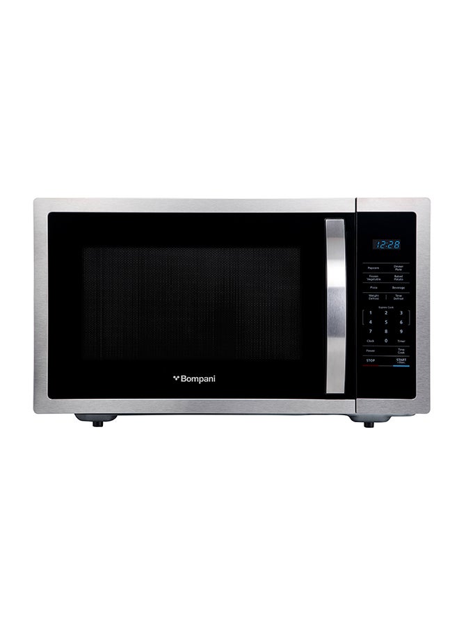 Bompani - 45L Microwave Oven - Stainless Steel Design With Digital Controls, Led Display, 11 Power Levels, 6 Auto Menus, 95-Min Timer, Defrost, Quick Start, Glass Turntable. 1-Year Warranty 45 L 1100 W BMO45DS Grey - Image 1