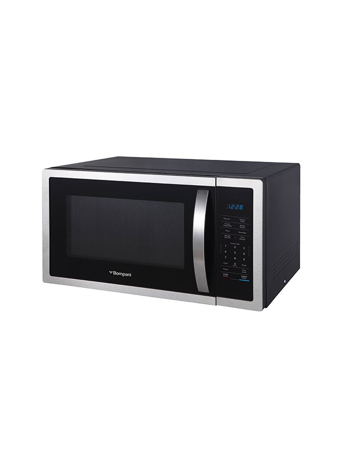 Bompani - 45L Microwave Oven - Stainless Steel Design With Digital Controls, Led Display, 11 Power Levels, 6 Auto Menus, 95-Min Timer, Defrost, Quick Start, Glass Turntable. 1-Year Warranty 45 L 1100 W BMO45DS Grey - Image 1