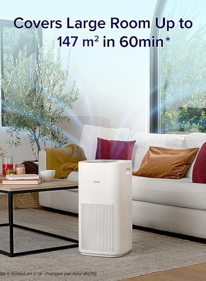 LEVOIT Core 600S Smart True HEPA Air Purifier Effective Range 147 ㎡ PM2.5 Laser Smart Sensor Air Quality 600 S/601 S White - Image 3