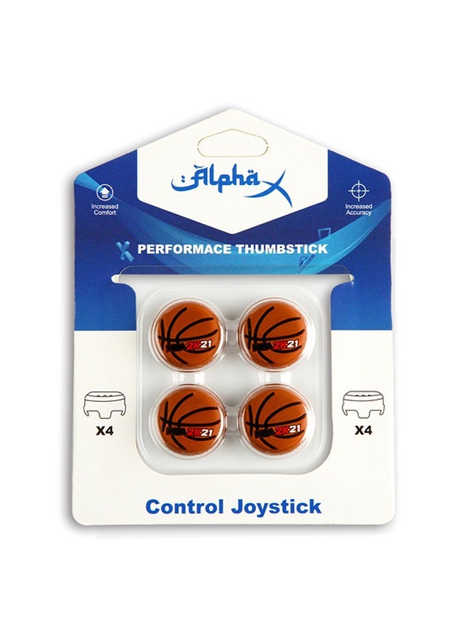 ألفا اكس مجموعة سمات لعبة Thumbstick Grip NBA 2K21 مكونة من 4 قطع لوحدات تحكم PS4/PS5 - Image 1