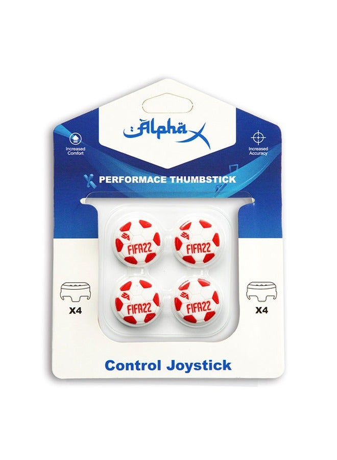 ألفا اكس مجموعة سمات لعبة FIFA 22 ذات قبضة الأداء Thumbstick Grip المكونة من 4 قطع لوحدات تحكم PS4/PS5 - Image 1