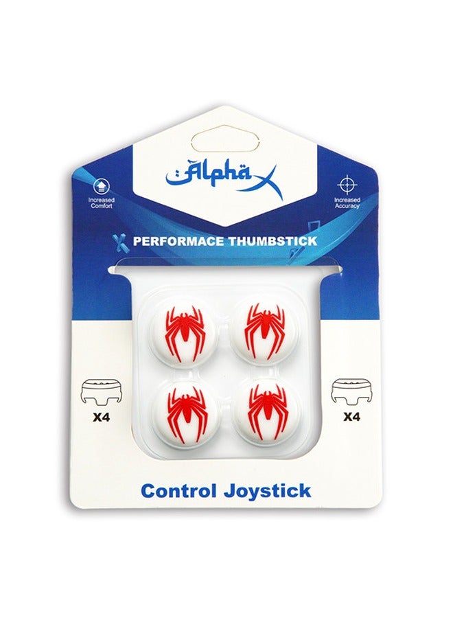 Alpha X 4-Piece Performance Thumbstick Grip SpiderMan Theme Set for PS4/PS5 Controllers  - Image 1
