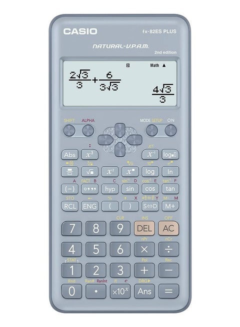 FX-82ESPLUS-2BUWDT Standard Scientific Calculator 10 + 2 digits 252 Functions Blue