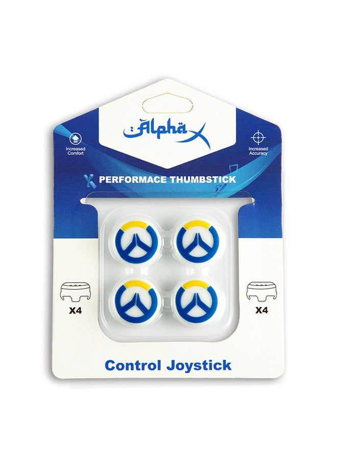 Alpha X 4-Piece Performance Thumbstick Grip Overwatch Theme Set for PS4/PS5 Controllers - Image 1