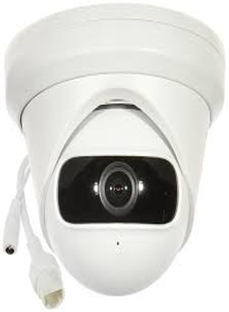 HIKVISION - 4 MP Super Wide Angle Fixed Turret Network Camera, 1.68mm Fixed Lens, Up to 10m IR Range, 180°Super Wide Field of View, H.265+ Compression, RJ45 ETH, microSD Slot, White | DS-2CD2345G0P-I - Image 1
