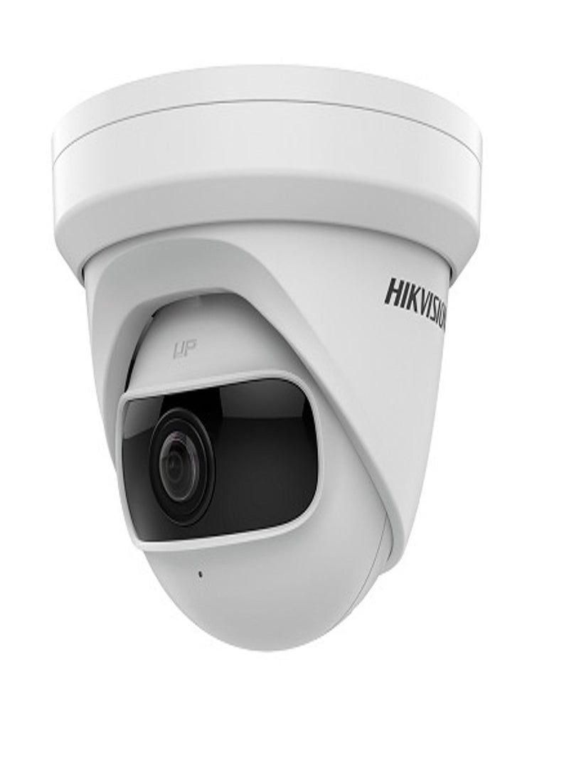 HIKVISION - 4 MP Super Wide Angle Fixed Turret Network Camera, 1.68mm Fixed Lens, Up to 10m IR Range, 180°Super Wide Field of View, H.265+ Compression, RJ45 ETH, microSD Slot, White | DS-2CD2345G0P-I - Image 1