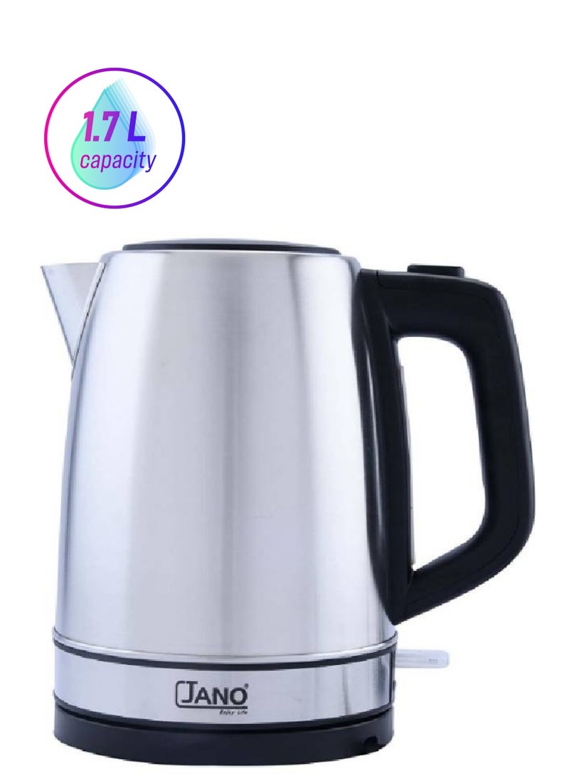جانو غلاية كهربائية ستانلس ستيل 1.7 لتر 2200 واط E03214 فضي - Image 1