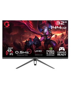 GameOn GOP32UHD144IPS 32 Inches UHD 144Hz MPRT 0.5ms HDMI 2.1 IPS Gaming Monitor Support PS5 Black  - Image 1