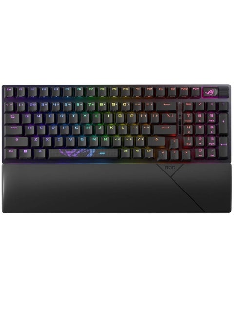 ROG X901 Strix Scope II 96% Gaming Keyboard, Hot-Swappable, ROG Omni Receiver, UV-Coated ABS keycaps, Tri-Mode Connection, Arabic Layout, 90MP037A-BKCA00 BLACK