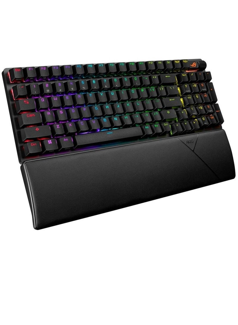 ASUS - ROG X901 Strix Scope II 96% Gaming Keyboard, Hot-Swappable, ROG Omni Receiver, UV-Coated ABS keycaps, Tri-Mode Connection, Arabic Layout, 90MP037A-BKCA00 BLACK - Image 1