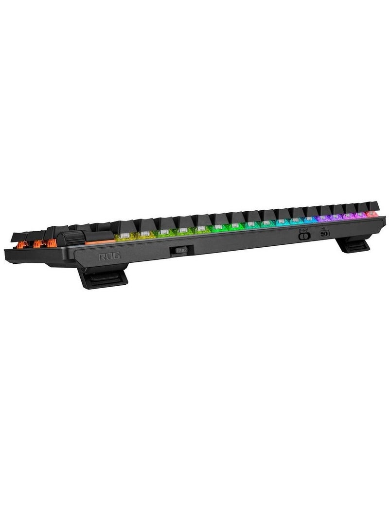 ASUS - ROG X901 Strix Scope II 96% Gaming Keyboard, Hot-Swappable, ROG Omni Receiver, UV-Coated ABS keycaps, Tri-Mode Connection, Arabic Layout, 90MP037A-BKCA00 BLACK - Image 1