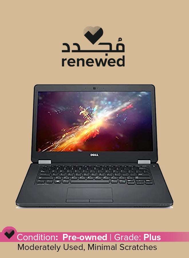 ديل - لابتوب لاتيتود E7470 مجدد (2016) بشاشة مقاس 14 بوصة ومعالج انتل كور i5/الجيل السادس/ذاكرة وصول عشوائي رام سعة 8 جيجابايت/محرك أقراص اس اس دي سعة 256 جيجابايت/بطاقة رسومات مدمجة اللغة الإنجليزية أسود - Image 1