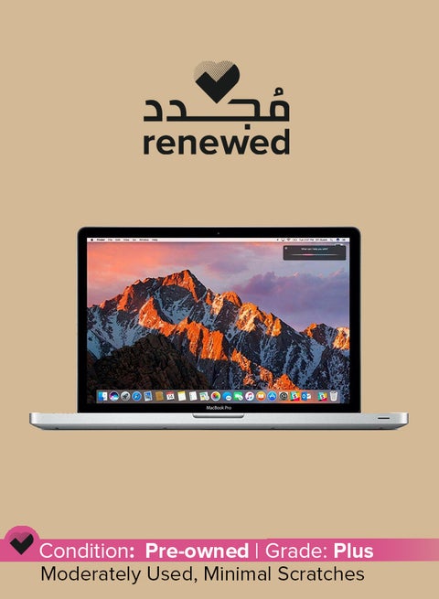 Renewed - Macbook Pro A1502 (2015) Laptop With 13.3-Inch Display, Intel Core i5 Processor/5th Gen/8GB RAM/128GB SSD/1.5GB Intel Iris Graphics English Silver