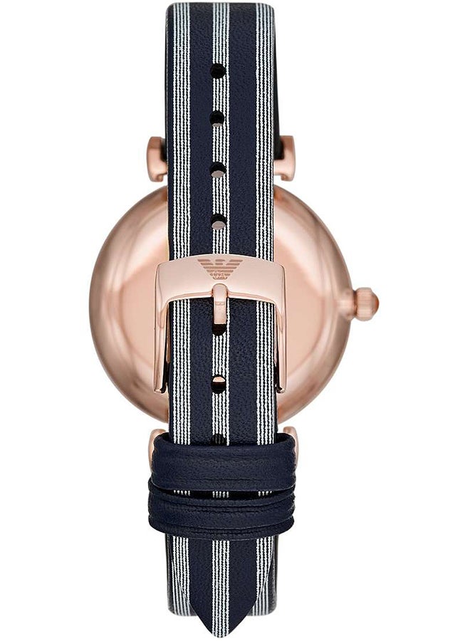 EMPORIO ARMANI Women's Analog Round Shape Leather Wrist Watch AR11224 - 32 Mm  - Image 2