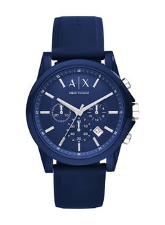 Men's Analog Round Shape Silicone Wrist Watch AX1327 - 44 Mm