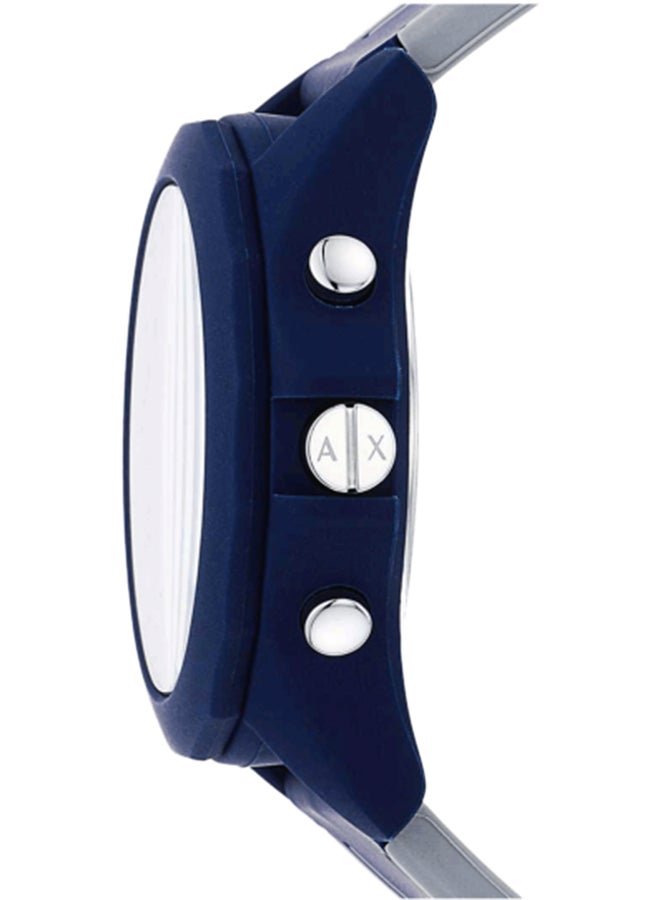 Armani Exchange - Men's Analog Round Shape Silicone Wrist Watch AX1327 - 44 Mm - Image 1