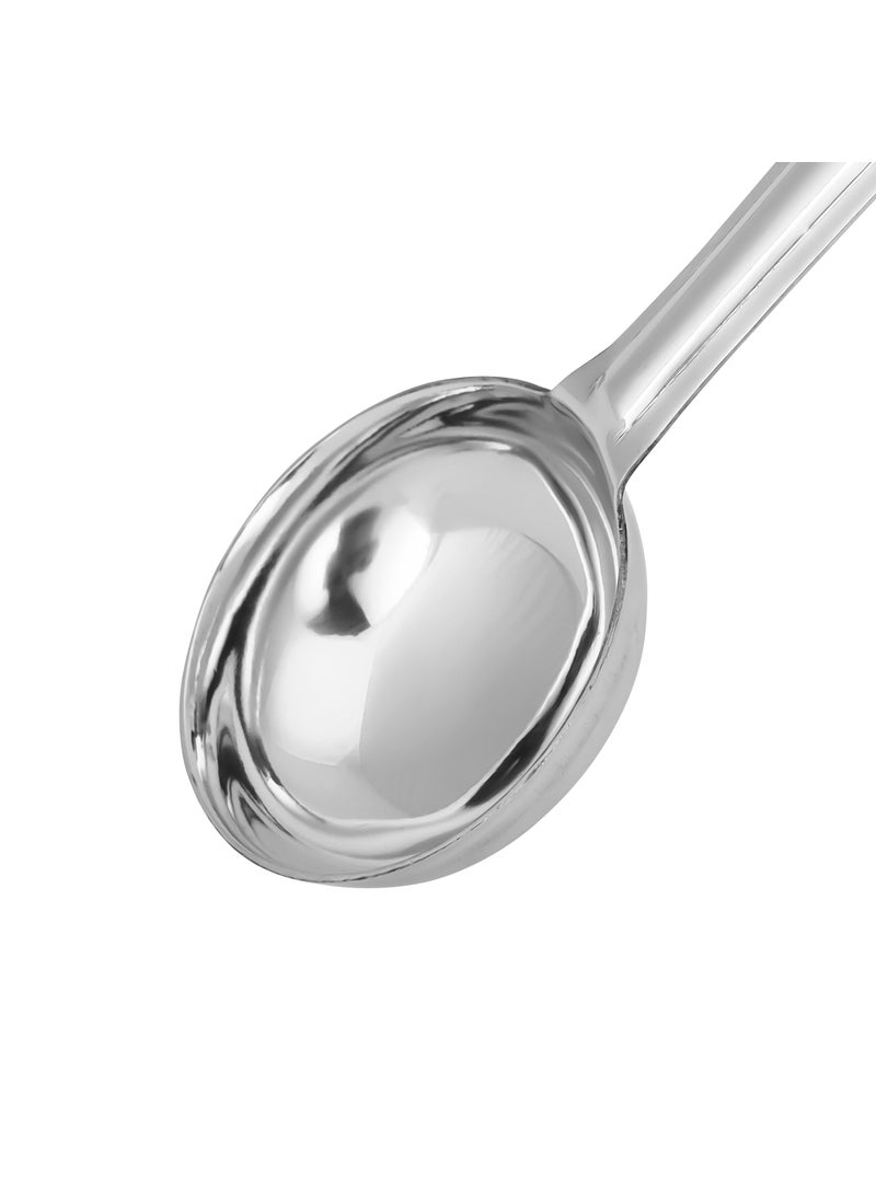 Royalford - Stainless Steel Basting Ladle  Ideal for Cooking and Serving Food Premium-Quality Ladle, Food-Grade, Elegant and Lightweight Design Silver Silver - Image 1