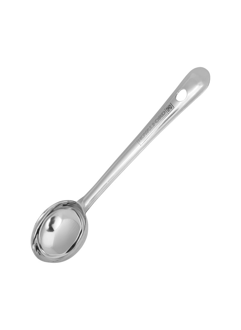 Royalford - Stainless Steel Basting Ladle  Ideal for Cooking and Serving Food Premium-Quality Ladle, Food-Grade, Elegant and Lightweight Design Silver Silver - Image 1