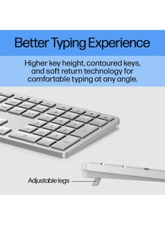 HP 970 Programmable Wireless Keyboard Arab White  - Image 4