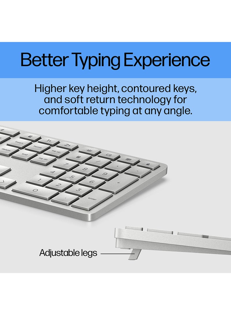 HP 970 Programmable Wireless Keyboard Arab White  - Image 4